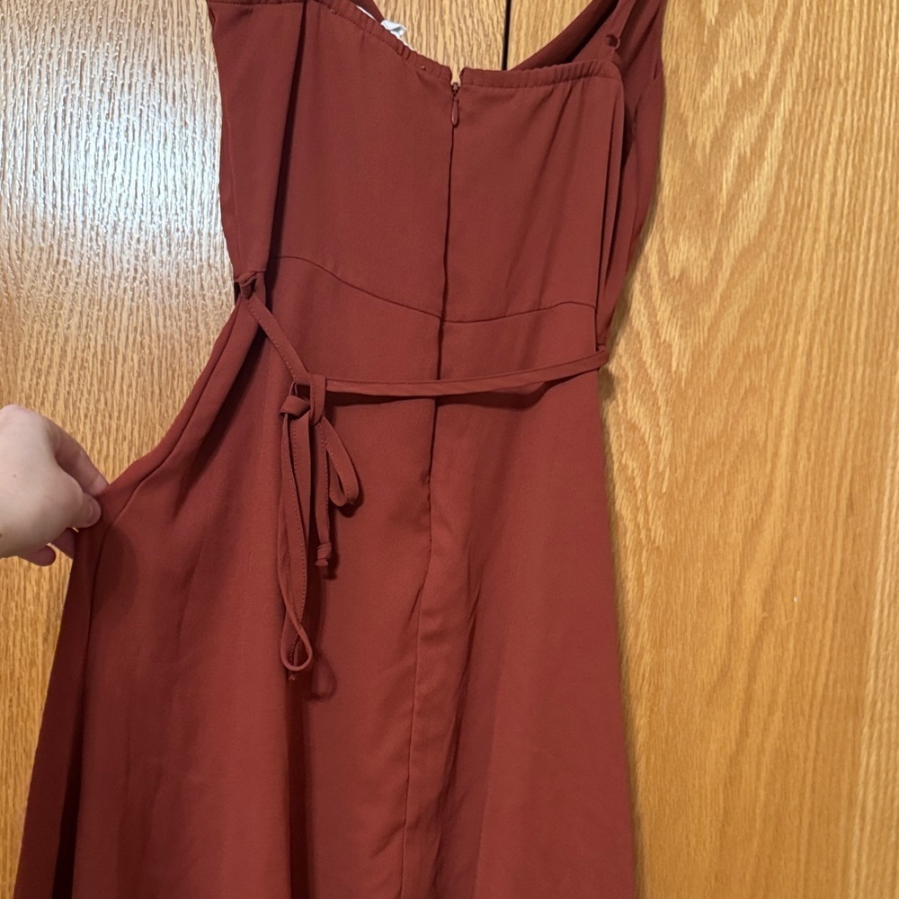 Boutique Cowell neck Rust Dress - Picture 4 of 5
